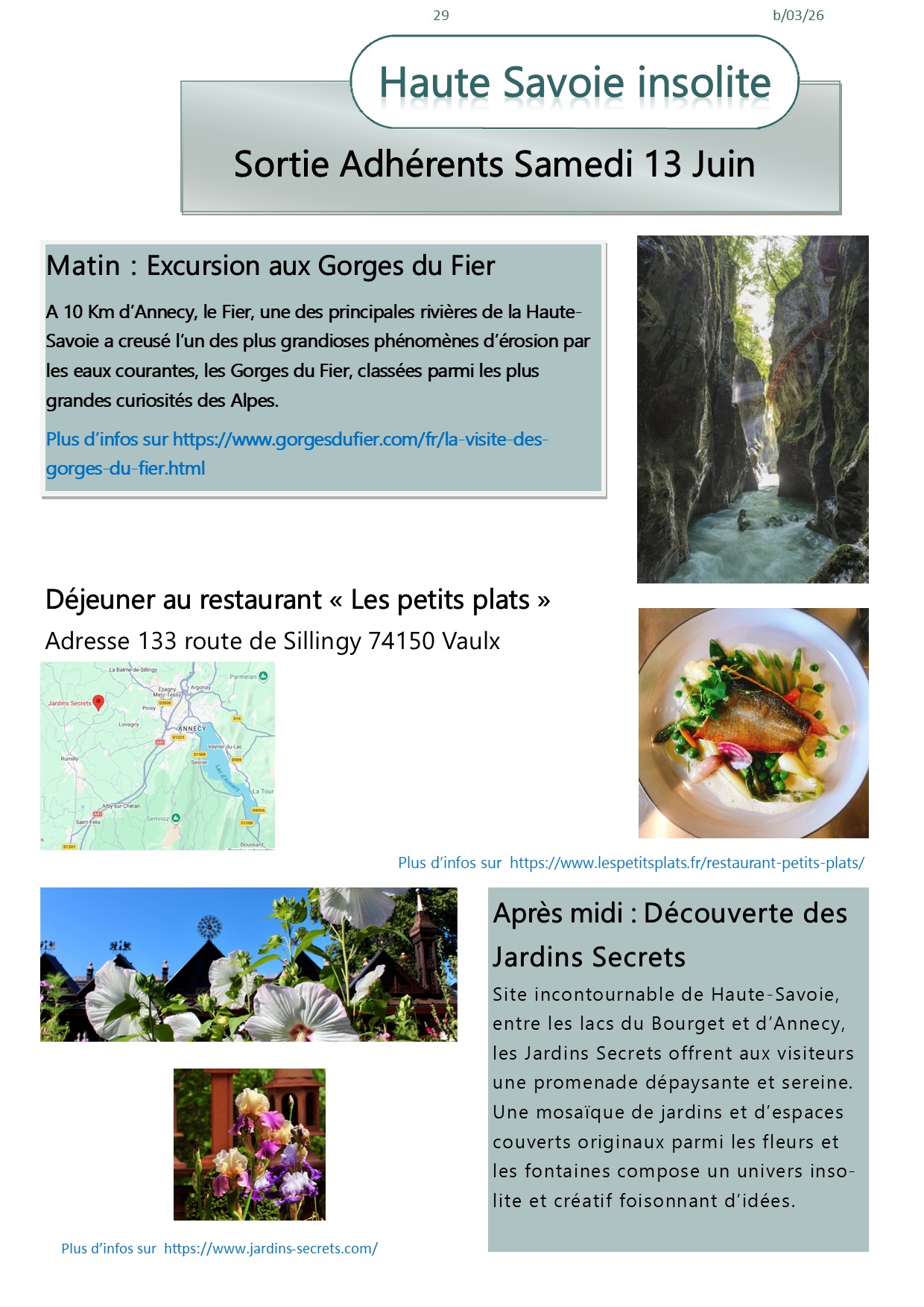 sortie adhérents Juin 2026